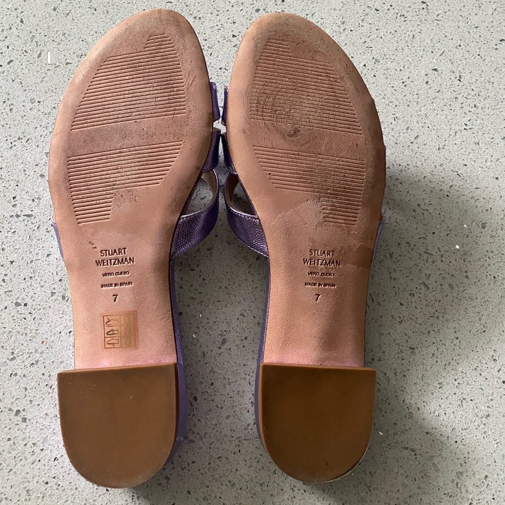 Stuart Weitzman Lavender Slides - image 6